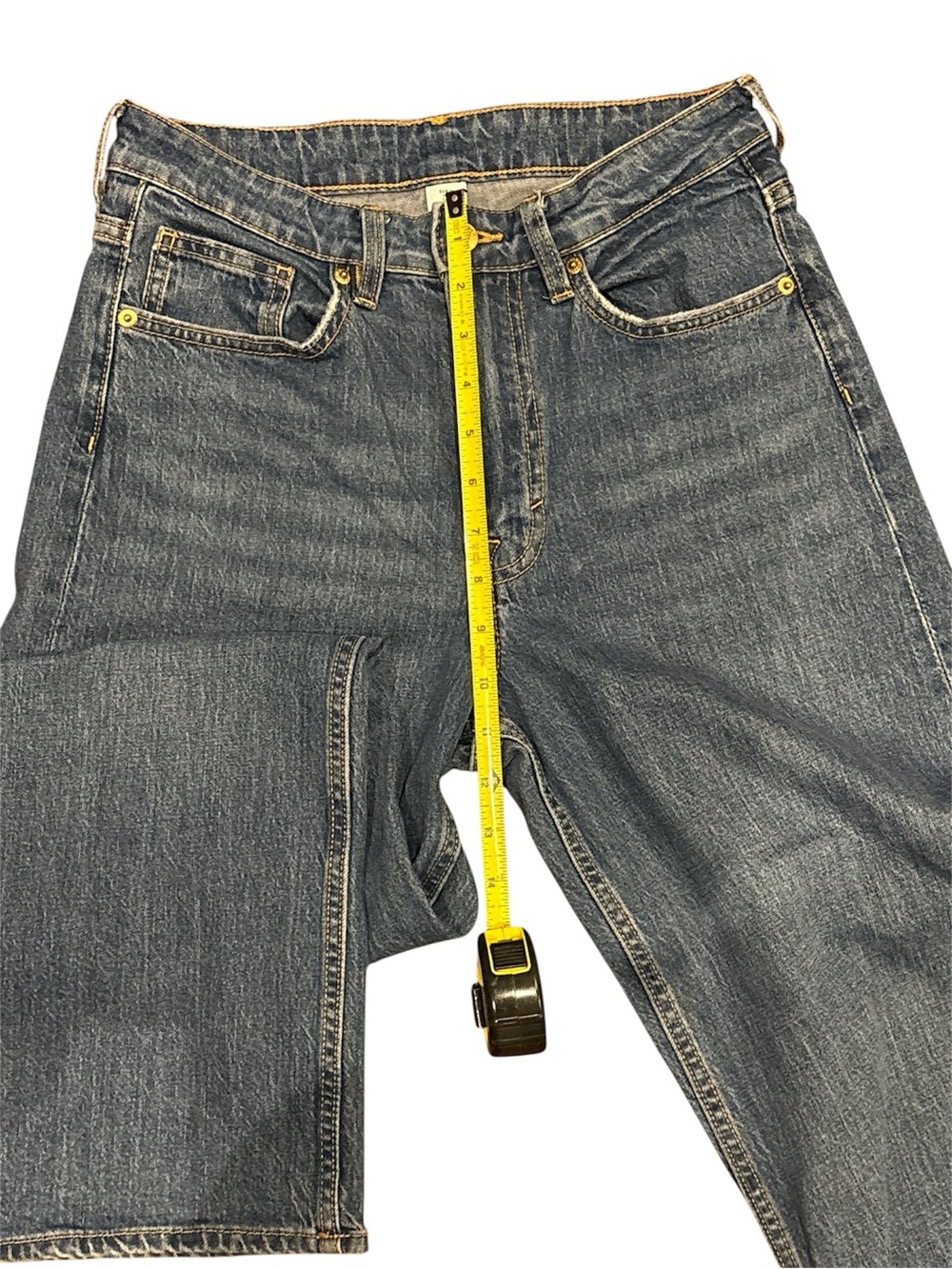 &Denim (By H&M) Wide Leg Cropped Blue Jeans, size 6 - Picture 7 of 7